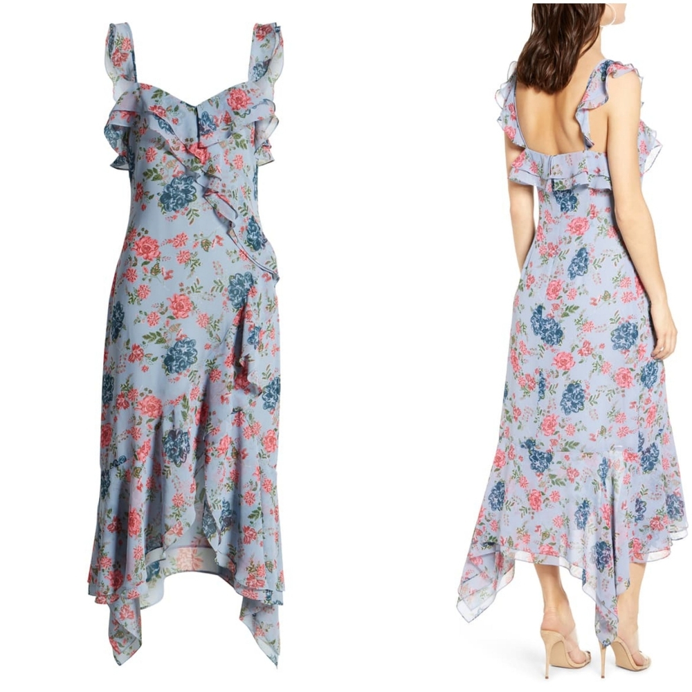 NWT Ruffle Midi Dress - Picture 4 of 7